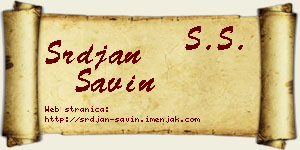 Srđan Savin vizit kartica